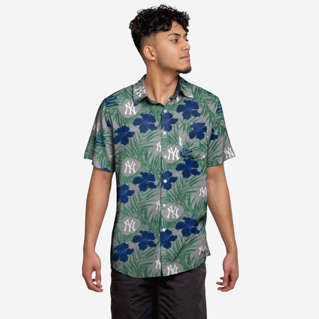 Official New York Yankees Hibiscus Button Up Shirt – Limited Edition