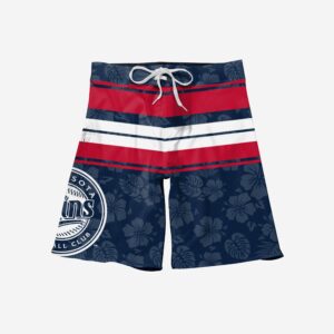 Minnesota Twins Hibiscus Boardwalk Stripe Boardshorts – Official MLB Merchandise
