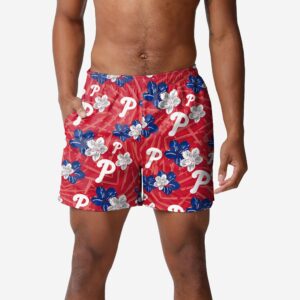Philadelphia Phillies Hibiscus Swim Trunks - Official MLB Merchandise