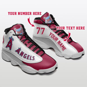 Personalized MLB Los Angeles Angels Air Jordan 13 Shoes - Custom Name & Number - Unisex Gift