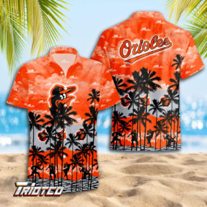 Men s Baltimore Orioles Hawaiian Shirt - Trending 3D Button Gift for Dad Father - Perfect Summer Style