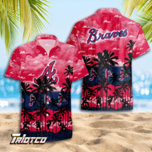 Atlanta Braves 3D Button Hawaiian Shirt – Perfect Gift for Men Dad Father – Trending Summer Style