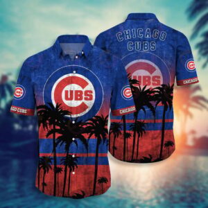 Chicago Cubs 3D Button Hawaiian Shirt - Perfect Father s Day Gift for Men