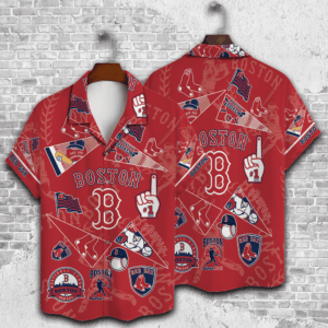 Boston Red Sox 2023 3D Print Hawaiian Shirt Gift - Perfect for Men Dad Father - V1
