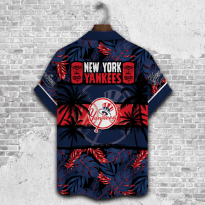 New York Yankees Palm Tree Hawaiian Shirt - Perfect Gift for Men Dad Father - 3D Button AOP V27 3