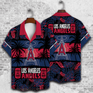 Los Angeles Angels Palm Tree Hawaiian Shirt - Perfect Gift for Men!