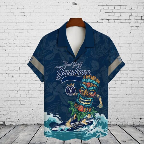 Men s New York Yankees 2023 AOP 3D Button Hawaiian Shirt – Perfect Gift for Dad Father – V13