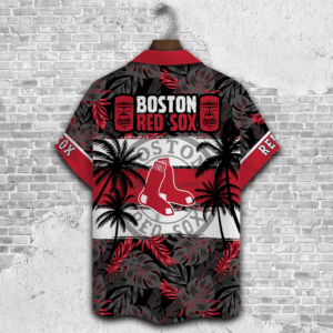 Boston Red Sox Palm Tree Hawaiian Shirt – Perfect Gift for Men Dad Father 3D Button Design V23