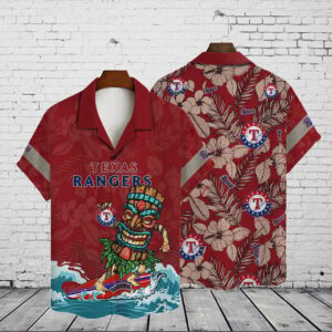 Texas Rangers 2023 AOP 3D Button Hawaiian Shirt - Perfect Gift for Men Dad Father V15