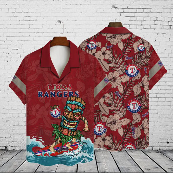 Texas Rangers 2023 AOP 3D Button Hawaiian Shirt – Perfect Gift for Men Dad Father V15