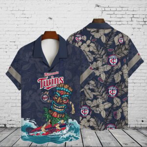 Minnesota Twins 2023 AOP 3D Button Hawaiian Shirt - Perfect Gift for Men Dad Father V20