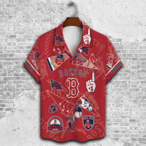 Boston Red Sox 2023 3D Print Hawaiian Shirt: Perfect Gift for Men Dad and Fathers 3