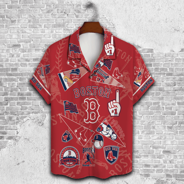 Boston Red Sox 2023 3D Print Hawaiian Shirt: Perfect Gift for Men Dad and Fathers