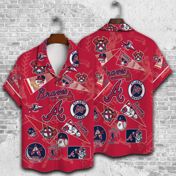 Atlanta Braves 2023 3D Button Hawaiian Shirt – Perfect Gift for Men & Dad Limited Edition V1
