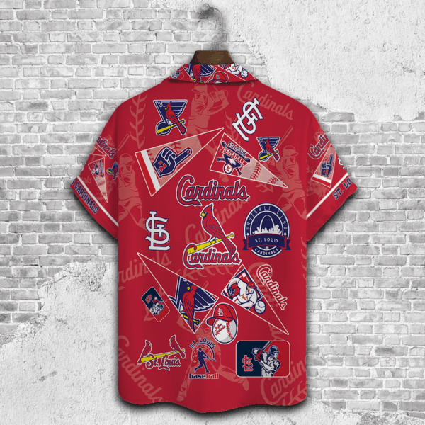St Louis Cardinals 2023 3D Print Hawaiian Shirt – Perfect Gift for Men Dad Father V1