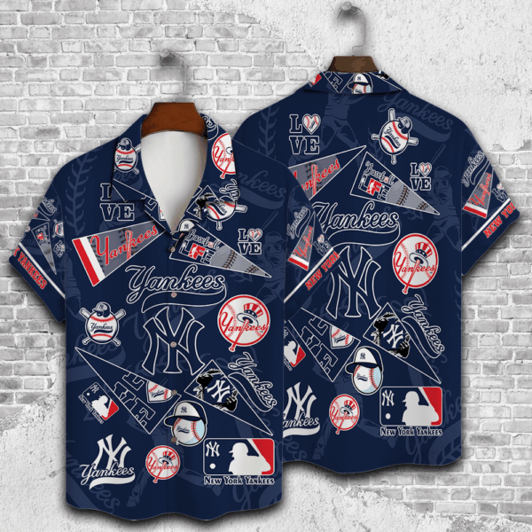2023 New York Yankees 3D Print Hawaiian Shirt Gift for Men – Dad Father V1