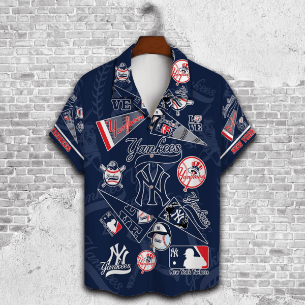 2023 New York Yankees 3D Print Hawaiian Shirt Gift for Men – Dad Father V1