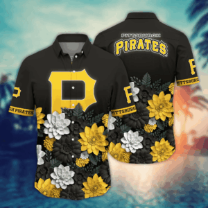 Pittsburgh Pirates 3D Flower Button Shirt: Perfect Gift for Men and Football Fans