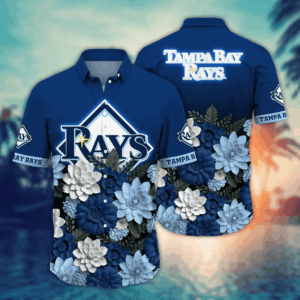 Men s Tampa Bay Rays 3D Button Hawaii Shirt – Perfect Gift for Dad and Fans