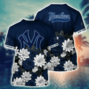 New York Yankees 3D Button Hawaii Shirt: Perfect Gift for Men – Summer Football Shirts