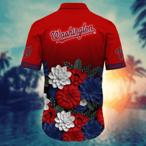 Washington Nationals 3D Button Hawaii Shirt: Perfect Gift for Men and Fans!