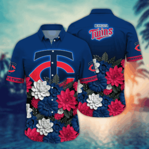 Minnesota Twins 3D Flower Button Shirt & T-Shirt Gift for Men Summer Football Fans Gear