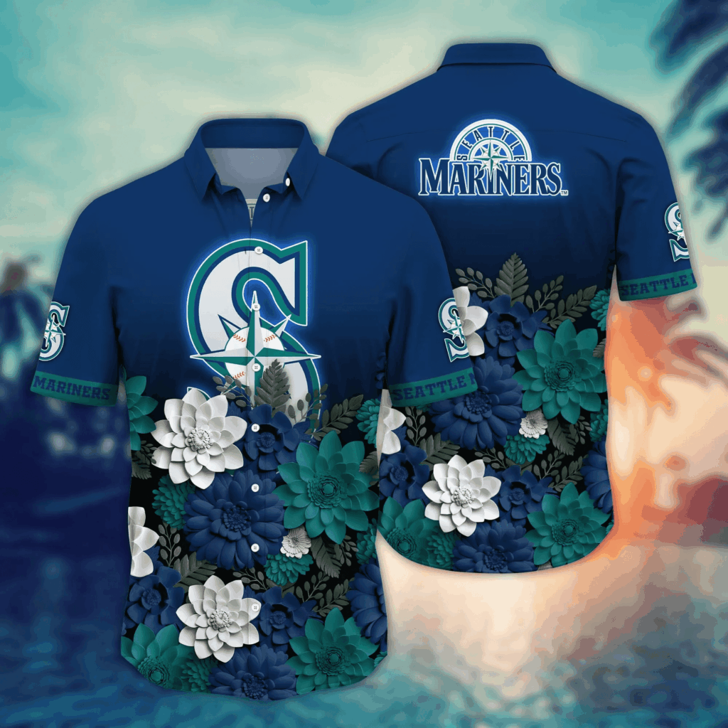 Seattle Mariners 3D Button Hawaii Shirt: Perfect Gift for Men Dad & Fans – Summer Football Shirts Seattle Mariners 3D Button Hawaii Shirt: Perfect Gift for Men Dad & Fans – Summer Football Shirts