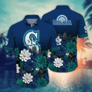 Seattle Mariners 3D Button Hawaii Shirt: Perfect Gift for Men Dad & Fans - Summer Football Shirts