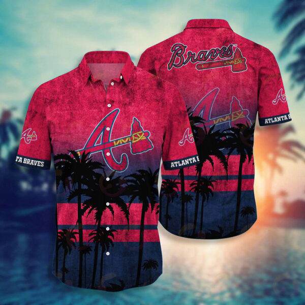 Atlanta Braves 3D Button Hawaiian Shirt – Perfect Gift for Men Dad Father