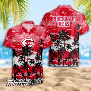 Cincinnati Reds 3D Button Hawaiian Shirt - Trending Summer Gift for Men Dad Father