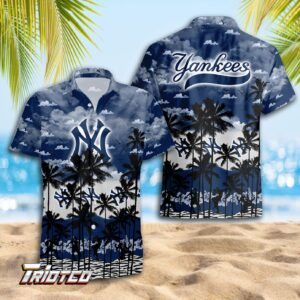 New York Yankees 3D Button Hawaiian Shirt – Perfect Gift for Men & Dad – Trending Summer Style
