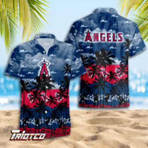 Los Angeles Angels 3D Button Hawaiian Shirt – Perfect Gift for Men Dad Father – Trending Summer Style