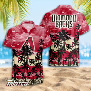Arizona Diamondbacks 3D Button Hawaiian Shirt - Perfect Gift for Men Dad Father - Trending Summer Style