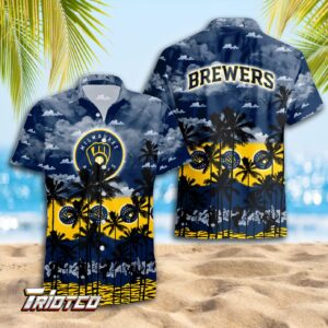 Milwaukee Brewers 3D Button Hawaiian Shirt - Unique Dad Gift for Summer