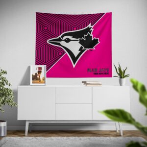 Custom Toronto Blue Jays Pink Implosion Tapestry – Personalized Decor for Fans