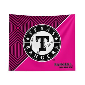 Custom Texas Rangers Pink Implosion Tapestry - Personalized Sports Fan Decor