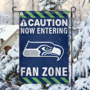 Seattle Seahawks Fan Zone Flag, NFL Welcome Sport Flag – House Garden Decor Gift
