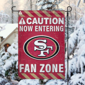San Francisco 49ers Fan Zone Flag, NFL Welcome Sport Flag – House Garden Decor Gift