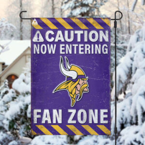 Minnesota Vikings Fan Zone Flag, NFL Welcome Sport Flag - House Garden Decor Gift