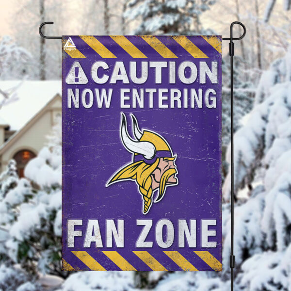Minnesota Vikings Fan Zone Flag, NFL Welcome Sport Flag – House Garden Decor Gift