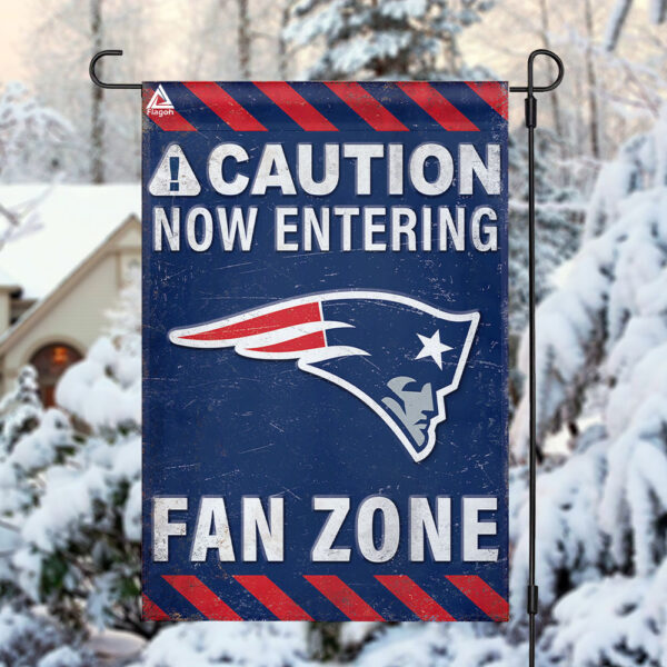 New England Patriots Fan Zone Flag, NFL Welcome Sport Flag – House Garden Decor Gift