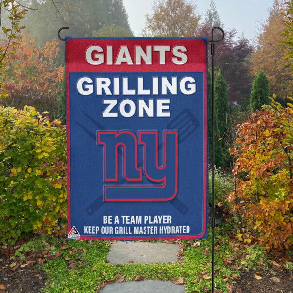 New York Giants Grilling Zone Flag, Giants Football Fans BBQ Flag – House Garden Decor Gift
