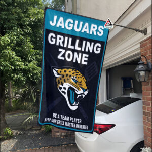 Jacksonville Jaguars Grilling Zone Flag, Jaguars Football Fans BBQ Flag - House Garden Decor Gift 3