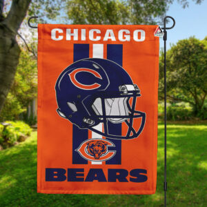 Chicago Bears Helmet Vertical Flag, Bears NFL Outdoor Flag - House Garden Decor Gift