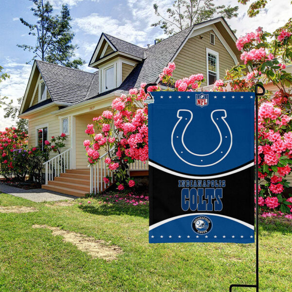 Indianapolis Colts Football Team Flag, NFL Premium Two-sided Vertical Flag – House Garden Decor Gift