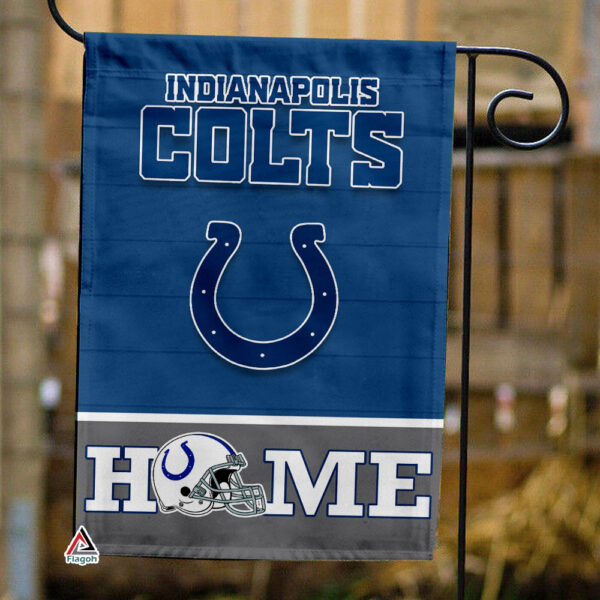 Indianapolis Colts Football Flag, Blue Mascot Personalized Football Fan Welcome Flags, Custom Family Name NFL Decor – House Garden Decor Gift