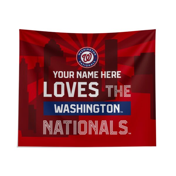 Custom Washington Nationals Skyline Tapestry – Personalized Home Decor