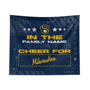 Custom Milwaukee Brewers Cheer Tapestry - Personalized Fan Decor
