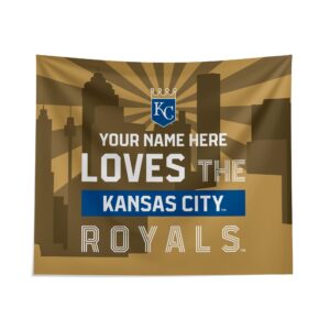 Custom Kansas City Royals Skyline Tapestry - Personalized Wall Decor