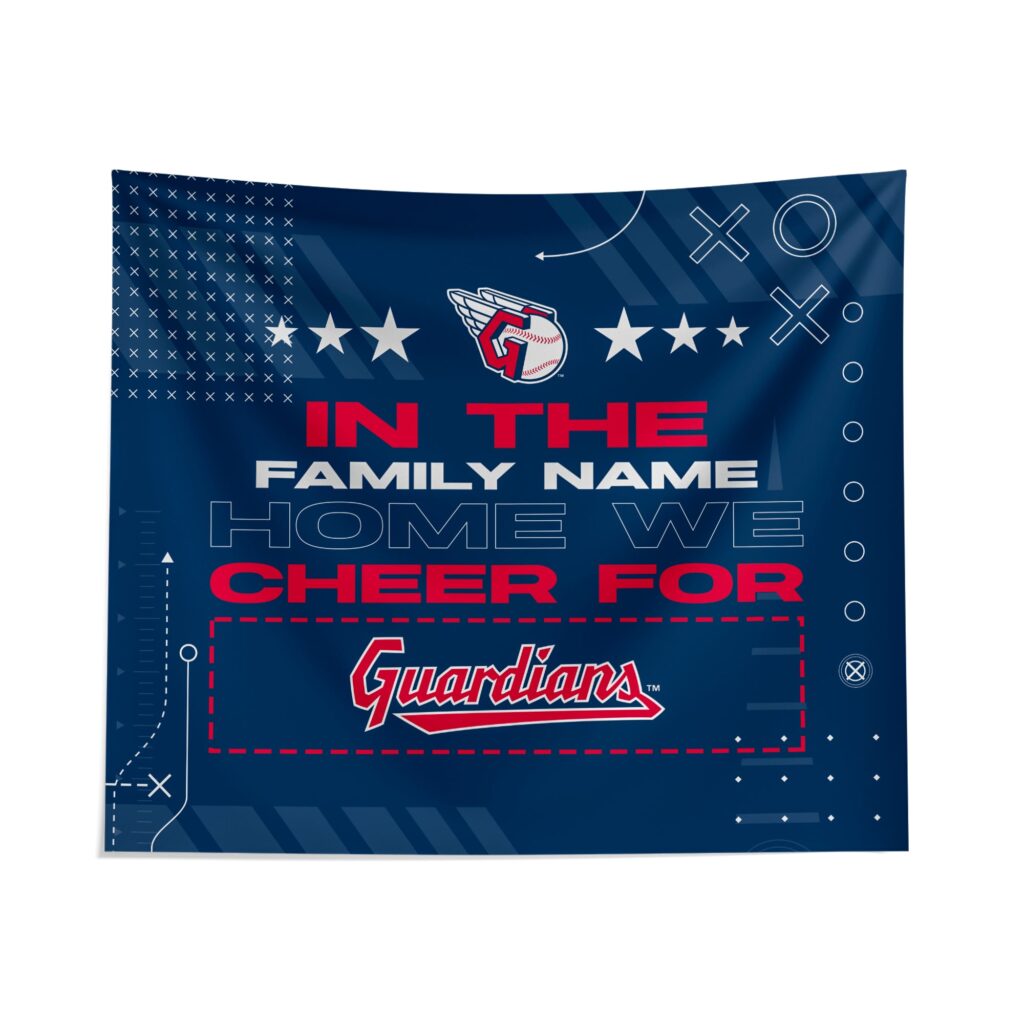 Cleveland Guardians Cheer Tapestry – Personalized Custom Design